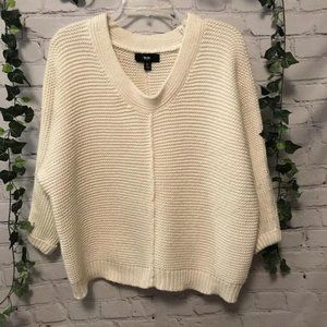 Cream Distressed Look Sweater
